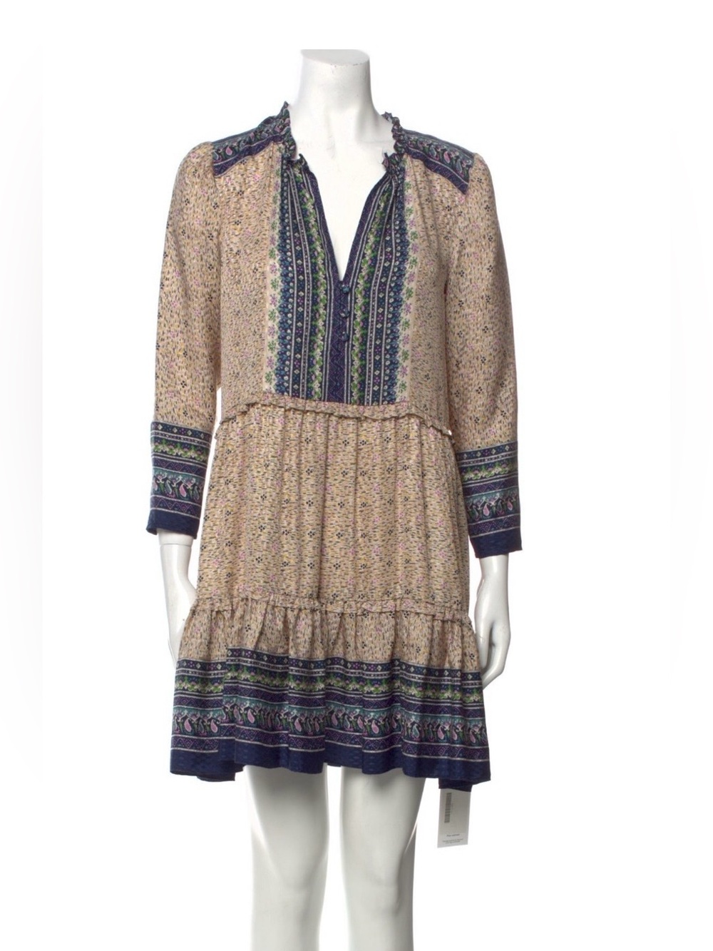 Veronica Beard Lumi Mix Print Silk Dress